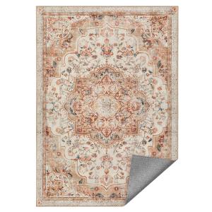 Tapis pour chambre 120 x 170 cm lavable en machine beige ca…