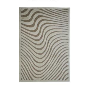 Tapis pour dehors et dedans motif vibes en relief beige 160…