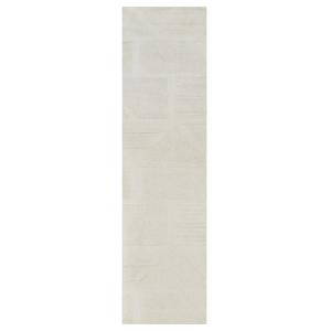 Tapis pure laine tufté main crème 80x230