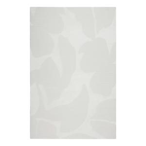 Tapis ras motif floral avec relief blanc ivoire 200x290