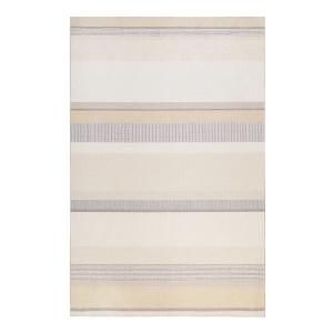 Tapis rayé beige et brun tissé plat 190x130