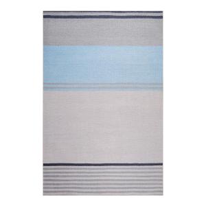 Tapis rayé design en polyester bleu 120x170