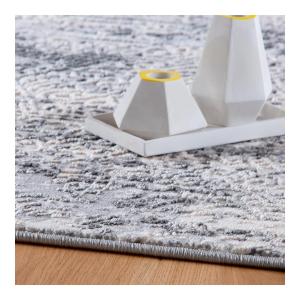 Tapis rayé design en polyester gris 120x170