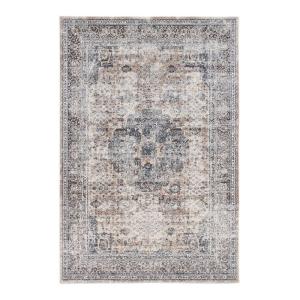 Tapis rayé vintage en polypropylène bleu clair 120x170