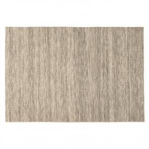 Tapis rect. 160x230cm en laine tissée couleur blanc et kaki