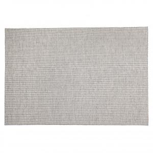 Tapis rect 160x230cm en laine tissée couleur blanc/gris chi…