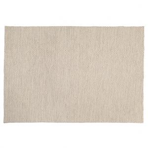 Tapis rect. 160x230cm laine tissée couleur blanc/marron chi…