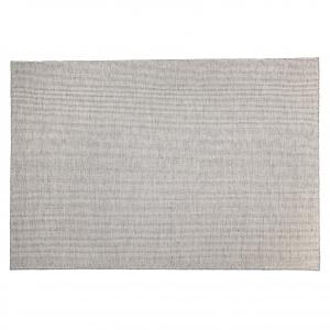 Tapis rect 200x290cm en laine tissée couleur blanc/gris chi…