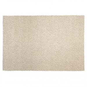 Tapis rectangulaire 160x230cm en laine bouclée couleur beig…