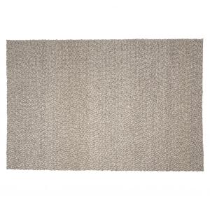 Tapis rectangulaire 160x230cm en laine bouclée taupe