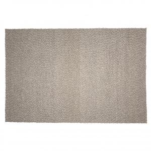 Tapis rectangulaire 200x290cm en laine bouclée taupe