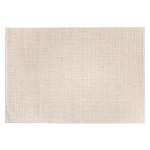 Tapis rectangulaire 200x290cm en laine tissée couleur beige