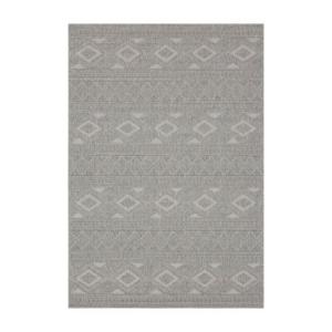 Tapis rectangulaire à motifs losanges gris - 120x170 cm