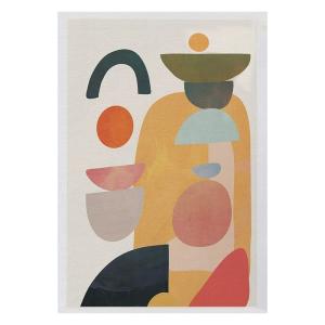 Tapis rectangulaire écru à motifs géométriques - 160x230 cm…