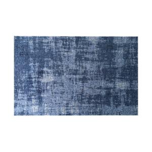 Tapis rectangulaire en coton 200x290 bleu