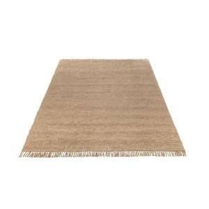 Tapis rectangulaire en coton beige 200x300