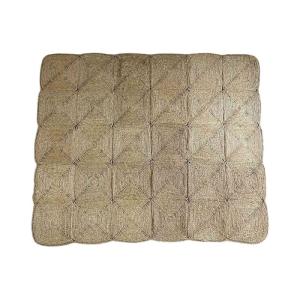 Tapis rectangulaire en fibres de mendong 150 x 180 cm