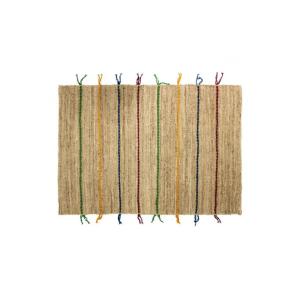 Tapis rectangulaire en jute et tresses en laine 120x170