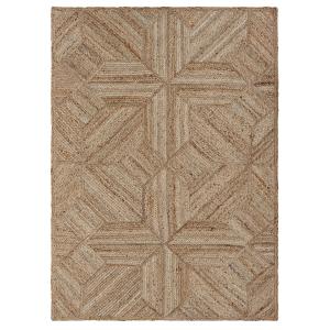 Tapis rectangulaire en jute naturelle motifs tissés main 14…