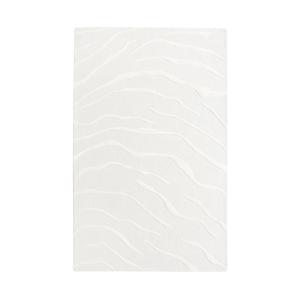 Tapis rectangulaire en laine et viscose blanc cassé 160x230…