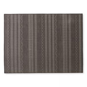 Tapis rectangulaire en polypropylène 200x290 cm noir