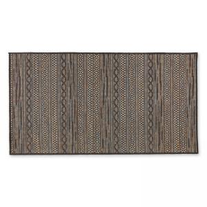 Tapis rectangulaire en polypropylène 80x150 cm noir