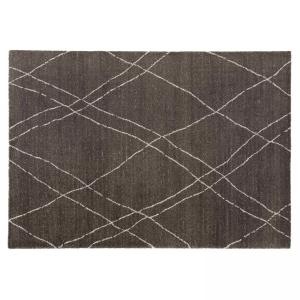 Tapis rectangulaire motif berbère gris anthracite 120 x 170…