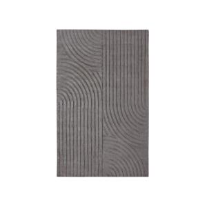 Tapis rectangulaire  viscose gris anthracite 160x230cm