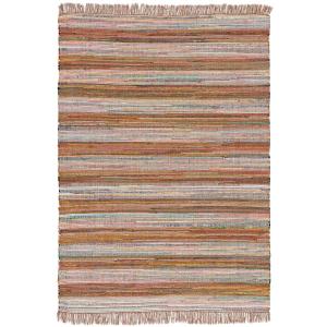 Tapis recyclé de style ethnique avec franges multicolore, 6…