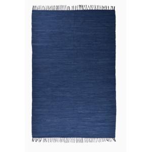 Tapis réversible en coton - tissé à la main - Bleu foncé 12…