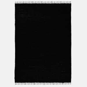 Tapis réversible en coton - tissé à la main - Noir 60x120