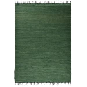 Tapis réversible en coton - tissé à la main - Vert foncé 12…