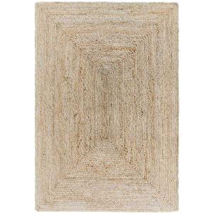 Tapis réversible rectangulaire en jute naturel tissé main 2…