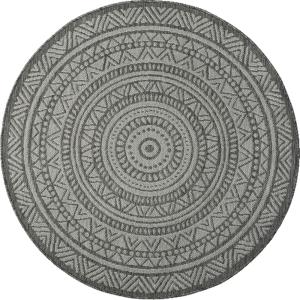 Tapis robuste intérieur et extérieur, anthracite, 120 cm ro…