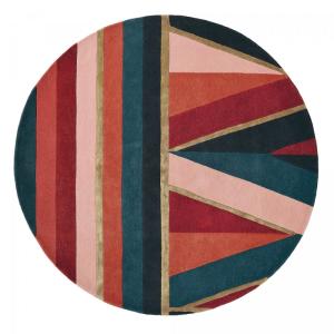 Tapis rond 150x150 rond Laine Multicolore