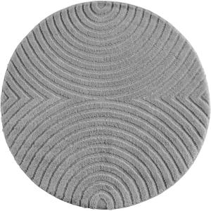 Tapis rond à motifs relief Arcs Gris 200x200cm