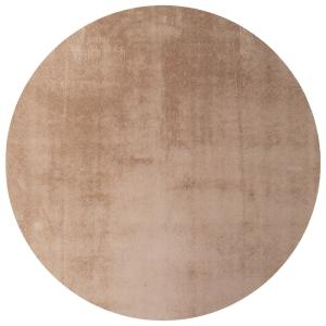 Tapis Rond à poils doux Lavable Beige 120x120cm