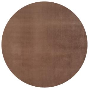Tapis Rond à poils doux Lavable Mocca 120x120cm