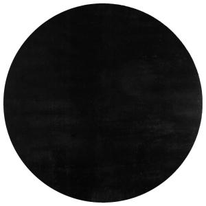 Tapis Rond à poils doux Lavable Noir 120x120cm