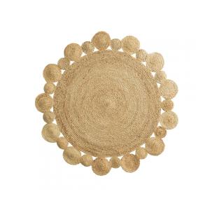 Tapis rond ajouré jute 120cm - Taille: 120cm - Coloris: Bei…