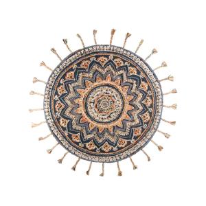 Tapis rond bohème en laine multicolore D170 cm
