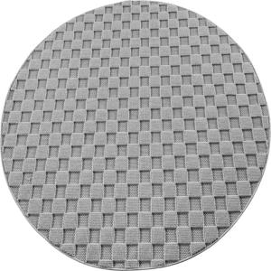 Tapis Rond bouclés à relief Gris 200x200cm