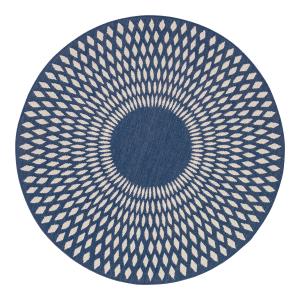 Tapis rond deco scandinave bleu 160x160, OEKO-TEX®