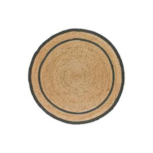 Tapis rond en jute beige/gris 120x120 cm