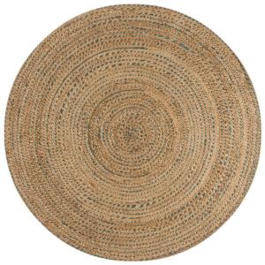 Tapis rond en jute bleu Diam. 180
