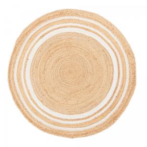 Tapis rond en jute tissé main idéal tapis de salon, beige Ø…