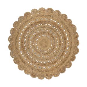 Tapis rond en jute tressé 100 rd.