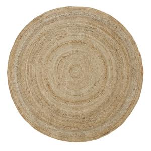 Tapis rond en jute tressé beige D150