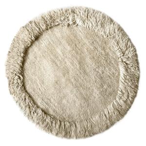 Tapis rond en laine blanc cassé 160 cm