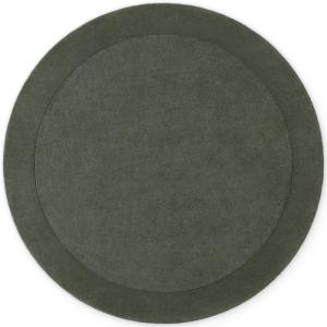 Tapis Rond en laine tufté main Vert - 200cm